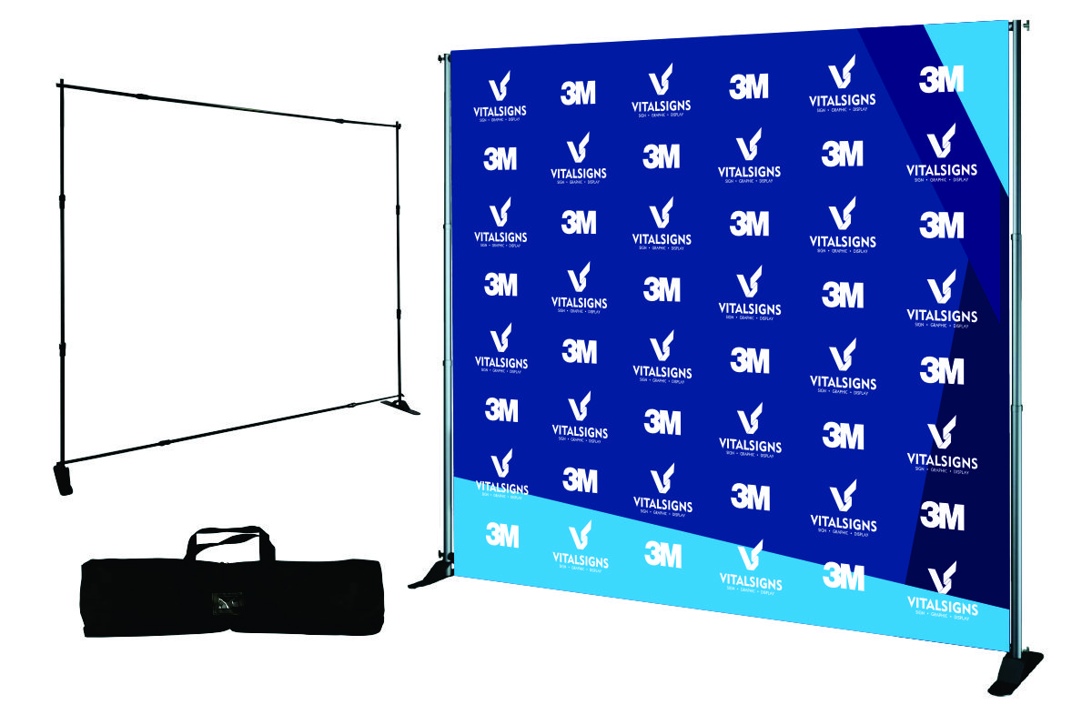 step & repeat indoor backdrop banner stand fabric